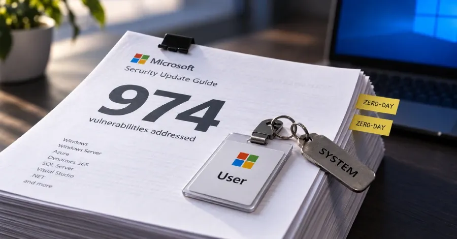 Рекордный патч от Microsoft: исправлено 974 уязвимости и два активных zero-day в Windows