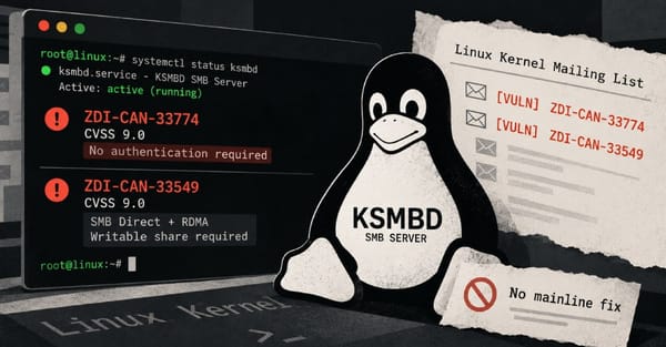 Критический уровень опасности: две уязвимости в ядре Linux ставят под угрозу SMB‑серверы